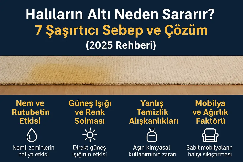 Halıların Altı Neden Sararır? 7 Şaşırtıcı Sebep ve Çözüm (2025 Rehberi)